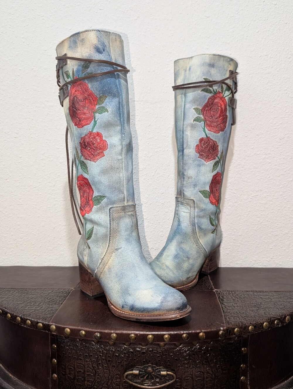 RARE FreeBird Cryus Boots in Denim Size 9